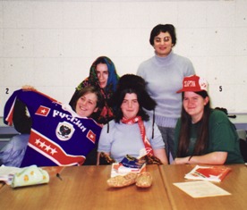 marianna chubarov (standing) with her students at coventry university